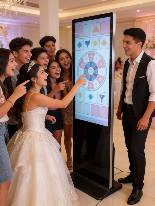 XV años: adolescentes participando con el tótem